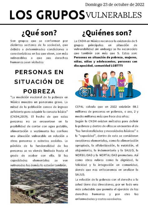 Infografía: Características de los grupos vulnerables (edad, género, discapacidad, origen étnico, situación económica)
