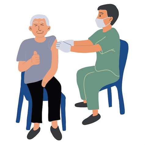 Ilustración de una persona mayor recibiendo asistencia médica