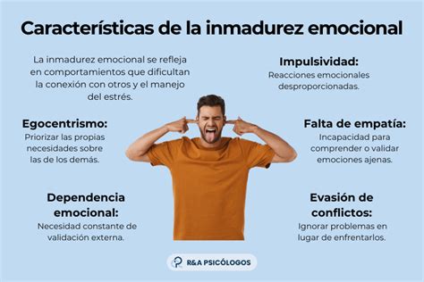 Infografía comparativa de características de madurez e inmadurez emocional