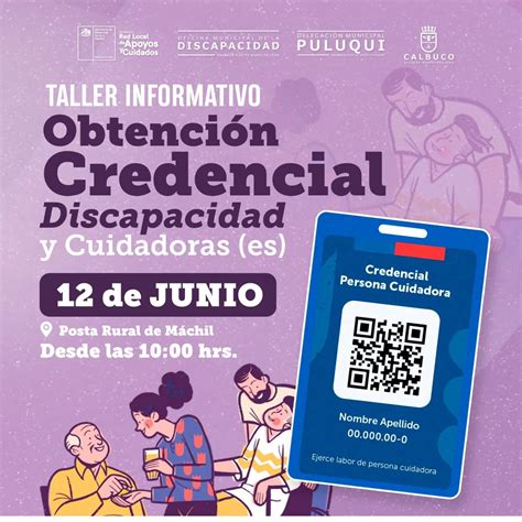 Infografía explicando el proceso para obtener la credencial de persona cuidadora