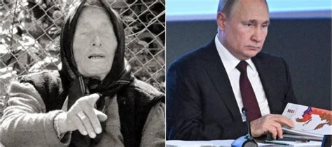 Montaje fotográfico de Vladimir Putin y Baba Vanga