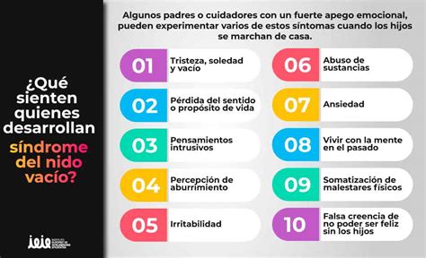 infografía sobre el síndrome del nido vacío masivo y sus etapas