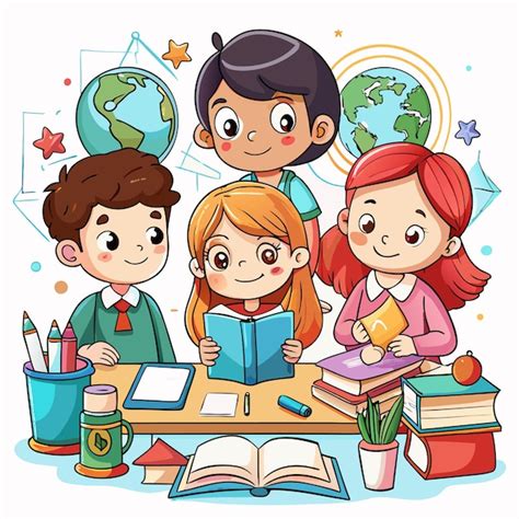 Foto de niños estudiando en un entorno protegido