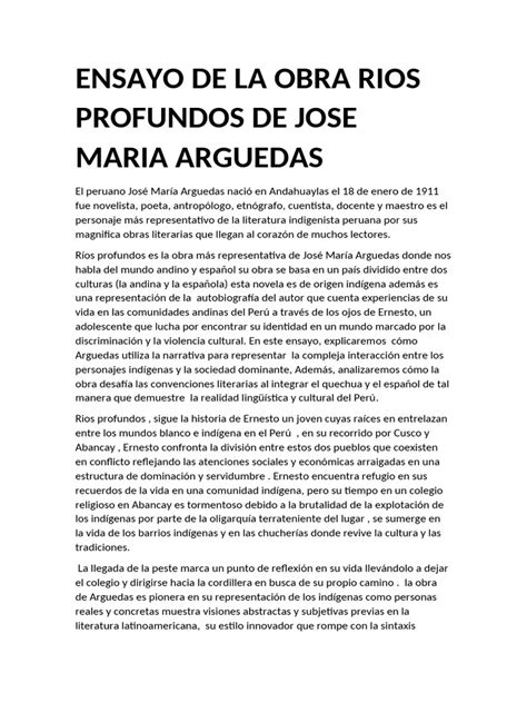 Ensayo de la obra 