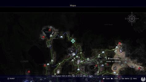 Mapa con la ubicación de la Liga Meldacio en Final Fantasy XV