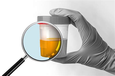 Ilustración de un análisis de orina en laboratorio