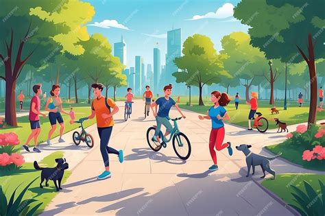 Ilustración de personas jubiladas realizando actividades recreativas