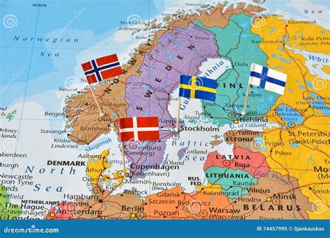 Mapa de Europa destacando los países nórdicos
