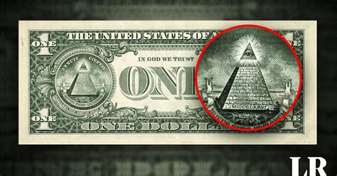 El billete de un dólar de EE.UU. con el Ojo de la Providencia y la pirámide.