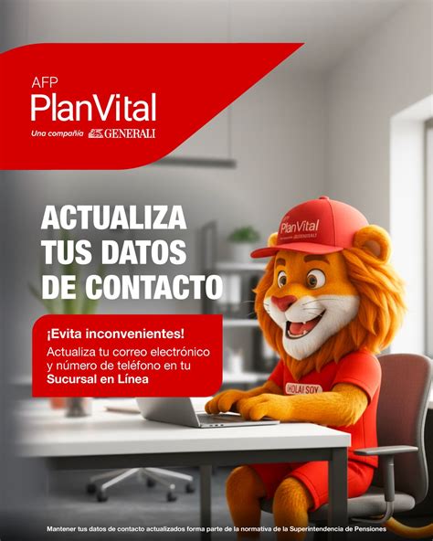 Esquema de las opciones de contacto en línea de AFP PlanVital