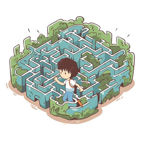 Ilustración de un niño resolviendo un laberinto, simbolizando el entrenamiento de la flexibilidad cognitiva