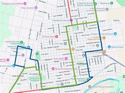 Mapa que ilustra los recorridos de adultos mayores en Valparaíso, señalando las barreras urbanas identificadas en el estudio.