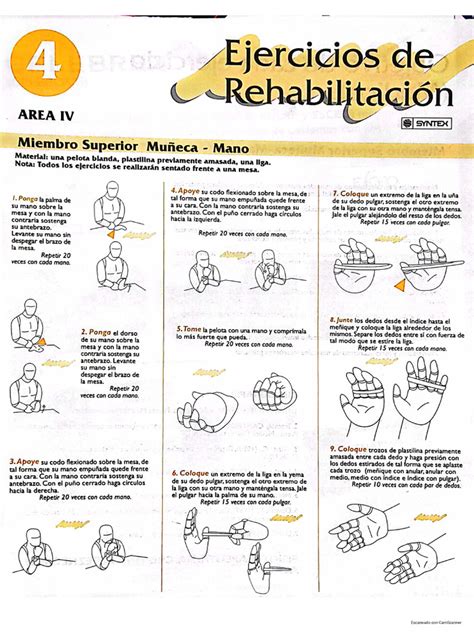 Ejercicios de rehabilitación de muñeca y mano después de una fractura
