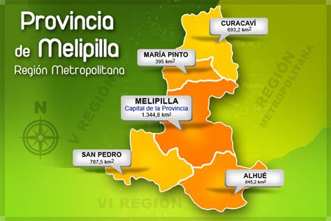 Mapa de Melipilla con puntos de interés y principales avenidas