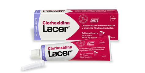 Foto de un envase de gel de clorhexidina para uso bucal