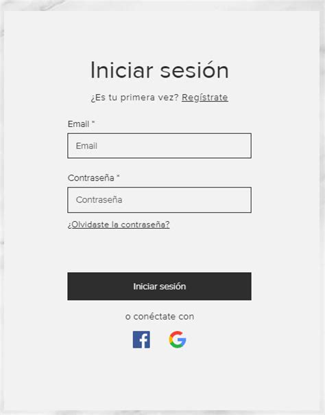 Captura de pantalla de la página de inicio de sesión o registro en la plataforma SENADIS