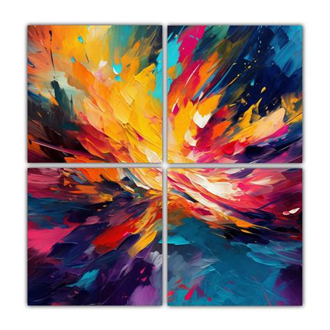 Cuadro abstracto con colores vibrantes, que representa la fuerza interior y la creatividad