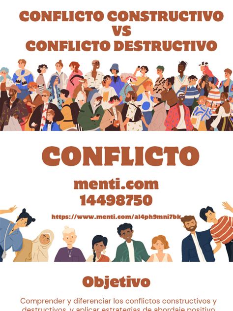 Infografía: Naturaleza del conflicto y sus posibles desenlaces (constructivo vs. destructivo)
