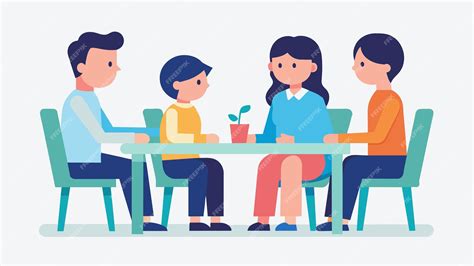 Ilustración de una familia tomando una decisión importante alrededor de un adulto mayor