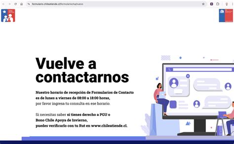 Captura de pantalla del sitio ChileAtiende con la sección de consulta de pagos pendientes