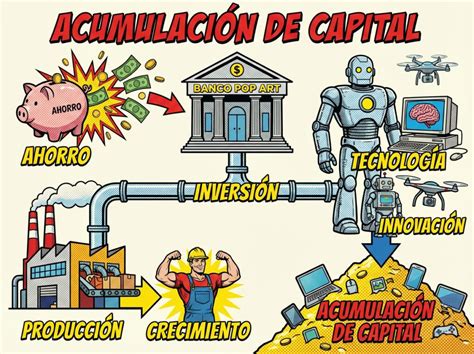 Esquema del ciclo de acumulación de capital y la generación de plusvalía