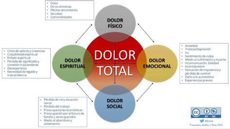 Esquema de las dimensiones del sufrimiento en cuidados paliativos