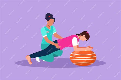 Ilustración de un fisioterapeuta realizando ejercicios de rehabilitación de hombro