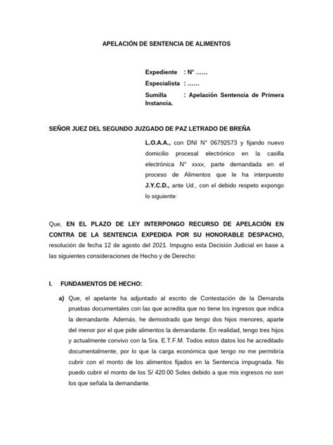 diagrama de flujo del proceso de apelación de una sentencia de alimentos en Chile