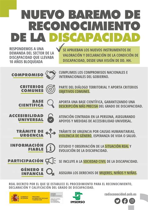 infografía sobre los cambios clave del nuevo baremo de discapacidad