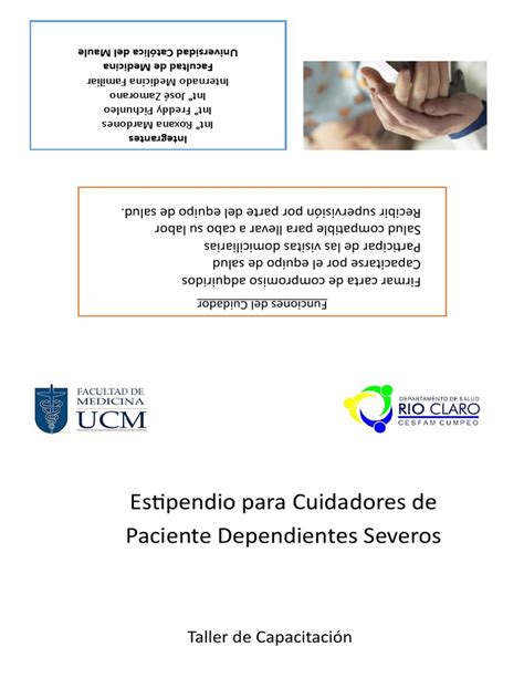 Esquema informativo sobre el estipendio para cuidadores