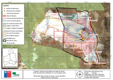 Mapa turístico accesible del Salar de Surire