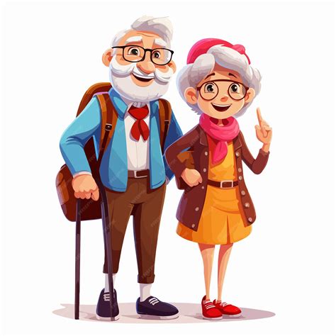 Ilustración que representa a una pareja de adultos mayores compartiendo un momento de complicidad y bienestar emocional.
