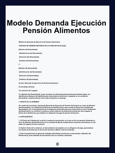 esquema del proceso de demanda de pensión alimenticia