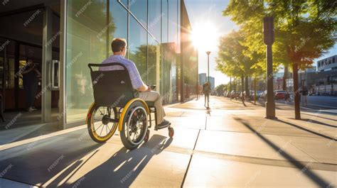 Una persona en silla de ruedas trabajando en una oficina moderna, simbolizando la integración laboral de personas con discapacidad.