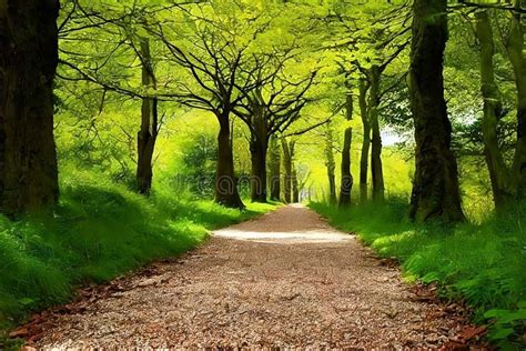 Fotografía de un sendero en un bosque con un caminante solitario.