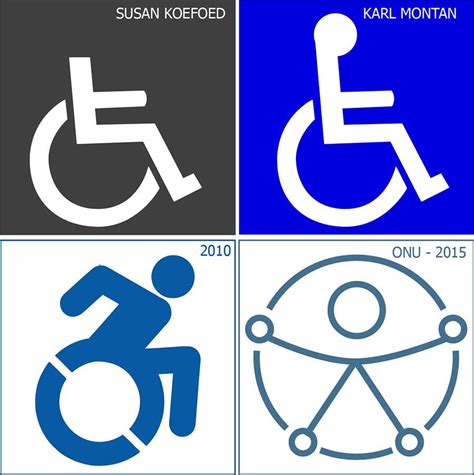 Símbolo de accesibilidad de The Accessible Icon Project de 2010, mostrando dinamismo