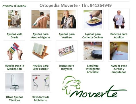 Ejemplos de ayudas técnicas y productos de apoyo para la movilidad