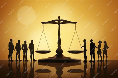 Símbolo de justicia con el tema de derechos humanos