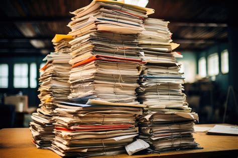 Foto de una pila de documentos y formularios de salud