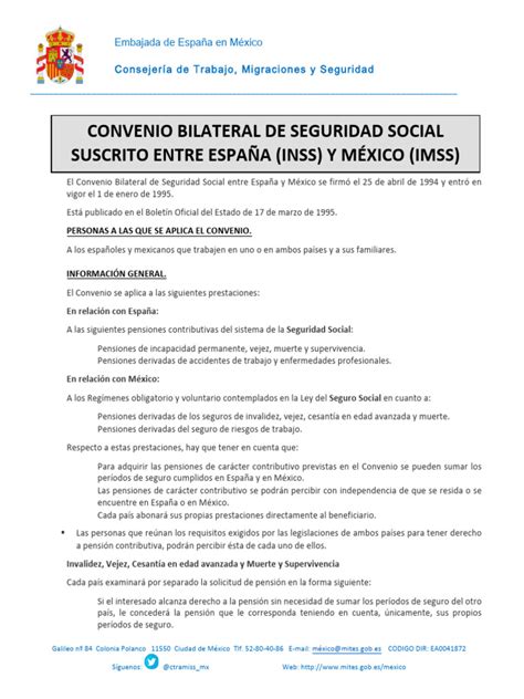 Mapa de países con convenio bilateral de Seguridad Social con España