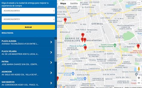 Mapa de sucursales Plan Vital con horarios