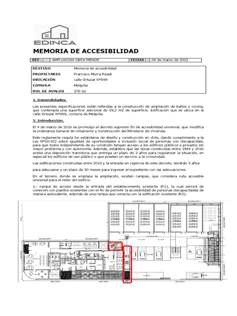 Diagrama que ilustra la relación entre la memoria de accesibilidad, el plano de accesibilidad y el expediente de proyecto.
