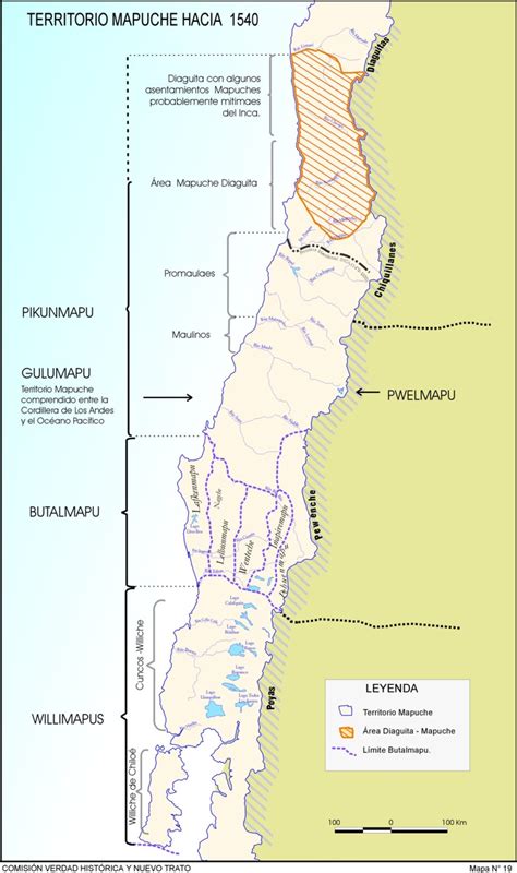 Mapa de las comunidades mapuche afectadas por los recursos legales