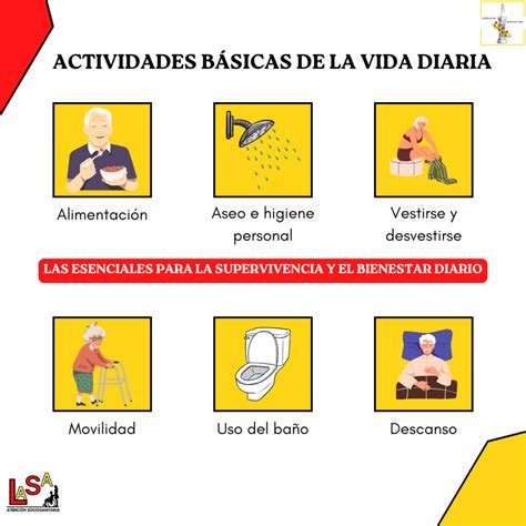 Infografía: Tipos de apoyo para actividades de la vida diaria (alimentación, vestimenta, aseo)