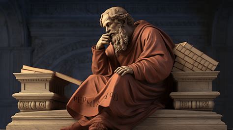 Representación artística del filósofo Diógenes realizando un gesto de desagrado con la mano