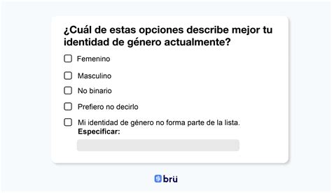 Ejemplo de iconografía inclusiva y formularios con opciones de género diversas