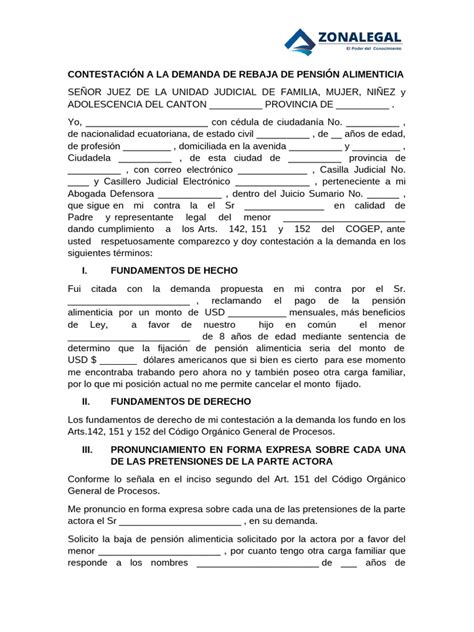 Esquema de las etapas de una demanda de rebaja de pensión alimenticia