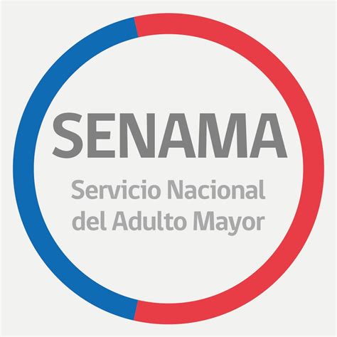 Logo de Senama y un icono que representa la atención al adulto mayor