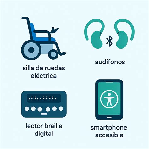 Esquema de las diferentes áreas de aplicación de la tecnología asistiva para la discapacidad