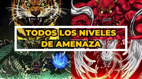 Esquema de niveles de amenaza de monstruos en One-Punch Man